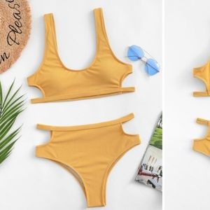 High waisted Bikini with cutouts